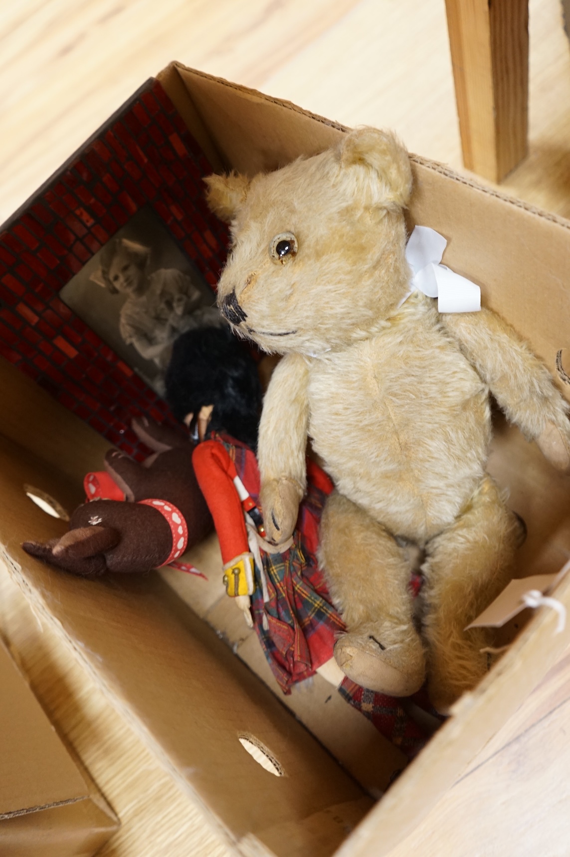 A group of four various Teddy bears including Deans and Aurora